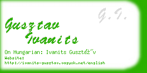 gusztav ivanits business card